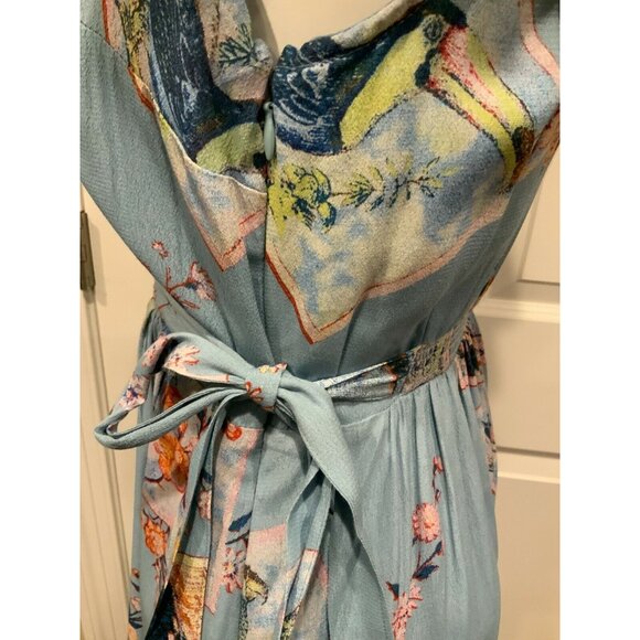 Maeve Anthropologie Blue Floral & Toucan Dress, Size 0 (US) - Picture 5 of 9